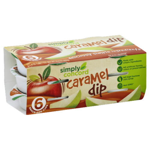 Simply Concord Caramel Dip Snack Size Cups Perspective: front