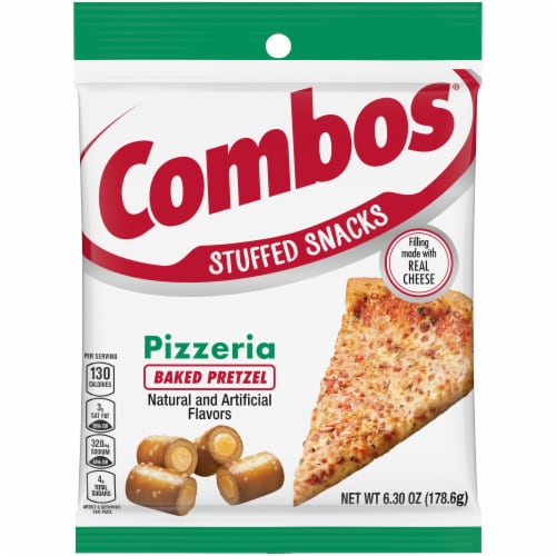 Combos Stuffed Snacks Pizzeria Baked Pretzel Snacks Perspective: front