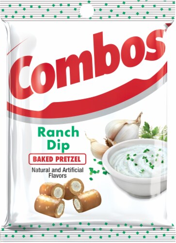 Combos® Ranch Dip Baked Pretzel Perspective: front