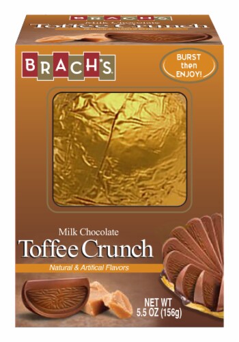 Brach's Milk Chocolate Toffee Cruch Ball Perspective: front