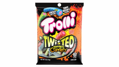 Trolli® Twisted Sour Brite Crawlers Berry Candy Perspective: front