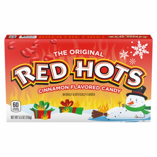 Red Hots® Cinnamon Holiday Candy Theater Box Perspective: front