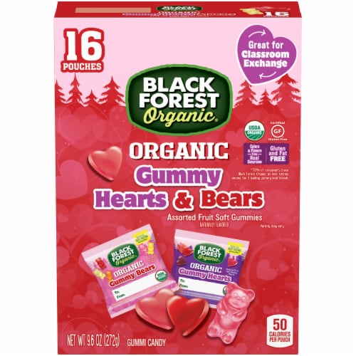 Black Forest Organic Hearts & Bears Assorted Fruit Gummies Perspective: front