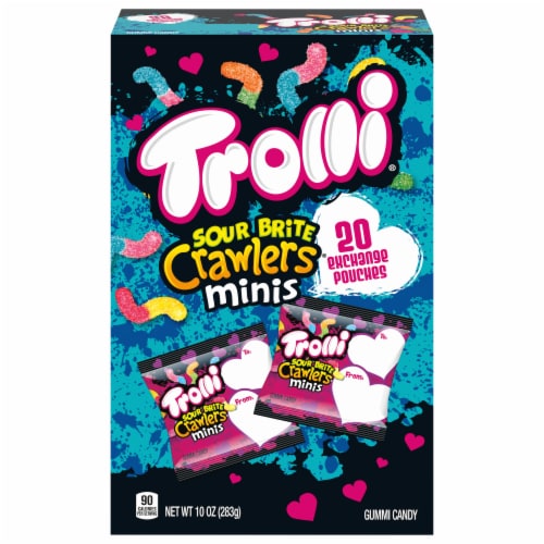 Trolli® Sour Brite Crawlers Minis Valentine Candy Perspective: front
