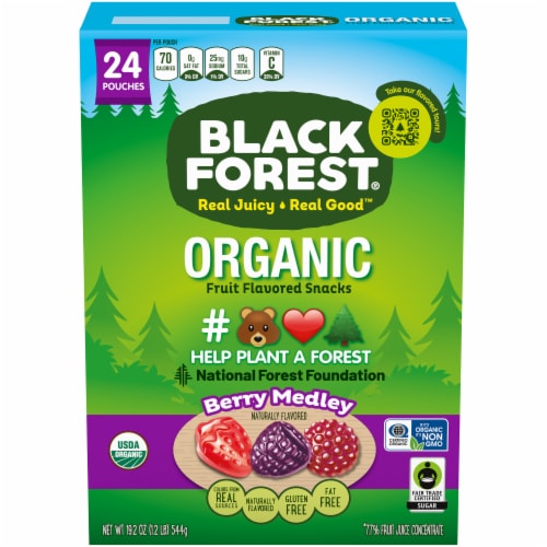Black Forest Organic Berry Medley Fruit Flavored Snacks Perspective: front