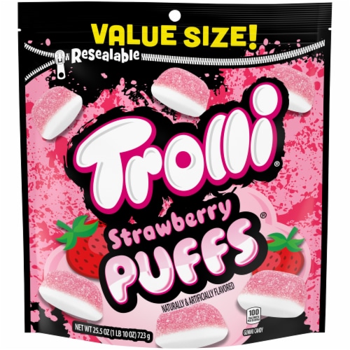 Trolli Strawberry Puffs Gummi Candy 25.5 oz Gerbes Super Markets