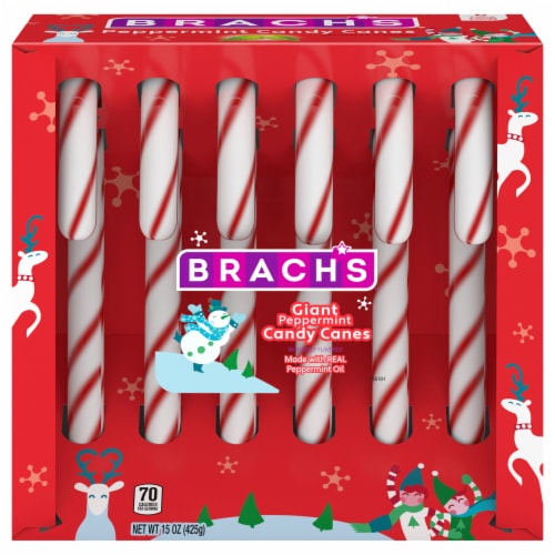 Brach's® Holiday Giant Peppermint Candy Canes Perspective: front