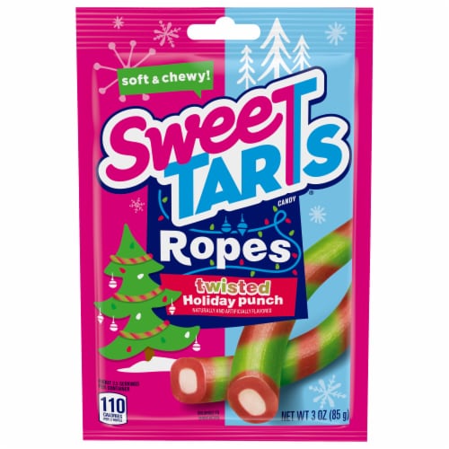 SweetTARTS® Rope Twisted Holiday Punch Ropes Candy Bag Perspective: front