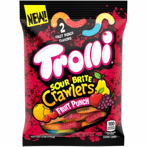 Trolli Fruit Punch Sour Brite Crawlers Perspective: front