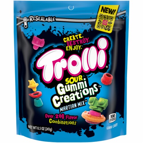 Trolli Martian Mix Sour Gummi Creations Perspective: front