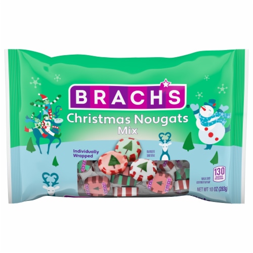 Brach's® Peppermint Wintergreen & Cinnamon Christmas Nougats Mix Candy Perspective: front