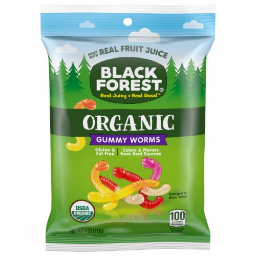 Black Forest Organic Gummy Worms Perspective: front