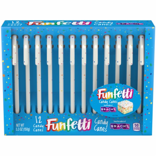Brach's Funfetti Candy Canes Perspective: front