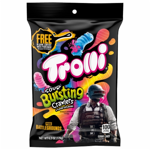 Trolli® Sour Bursting Crawlers™ Candy Perspective: front