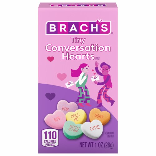 Brach's® Tiny Conversation Hearts Valentine's Candy Box Perspective: front