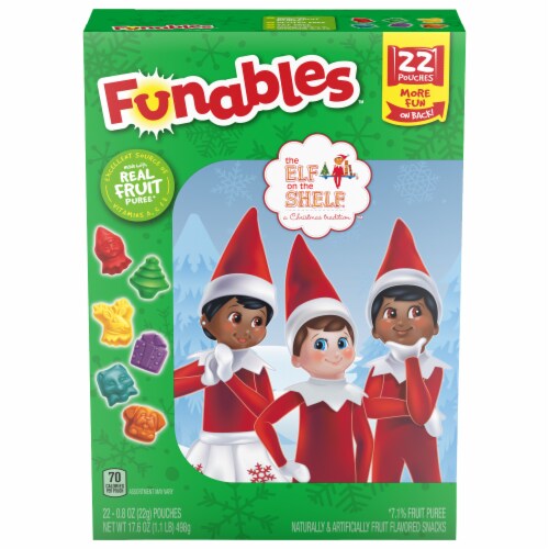 Funables™ Holiday Elf on the Shelf™ Fruit Flavored Snacks Perspective: front