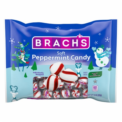 Brach's® Soft Peppermint Holiday Candy Bag Perspective: front
