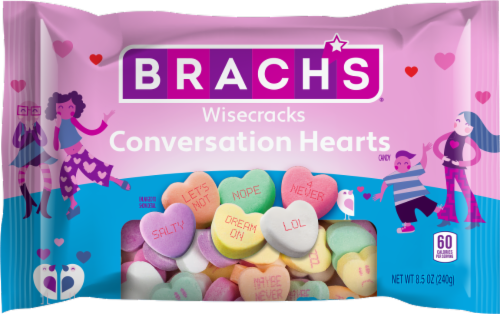 Brach's® Wisecracks Conversation Hearts Candy Perspective: front