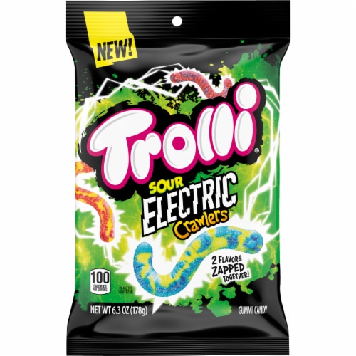 Trolli Sour Electric Crawlers Candy Bag Perspective: front