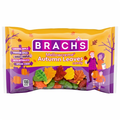 Brach's Autumn Leaves Mellowcremes Candy Bag Perspective: front