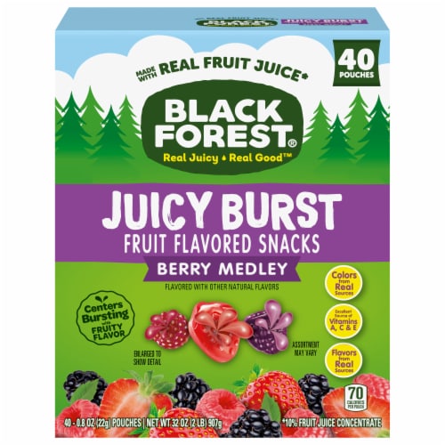 Black Forest Juicy Burst Fruit Flavored Snacks Perspective: front