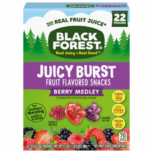 Black Forest® Juicy Burst Berry Medley Fruit Snacks Perspective: front
