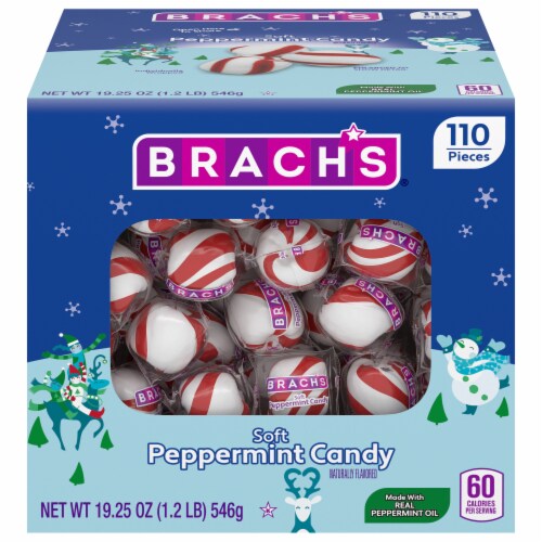 Brach's® Holiday Soft Peppermint Candy Carton Perspective: front