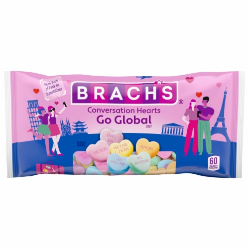 Brach's® Go Global Conversation Hearts Candy Bag Perspective: front