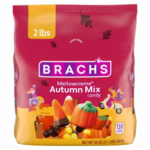 Brach's® Halloween Autumn Mix Stand Up Bag Perspective: front