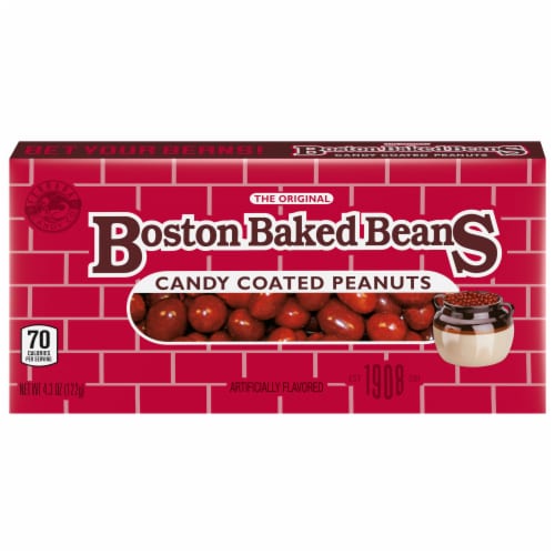 Boston Baked Beans Candy Coated Peanuts Theater Box Perspective: front