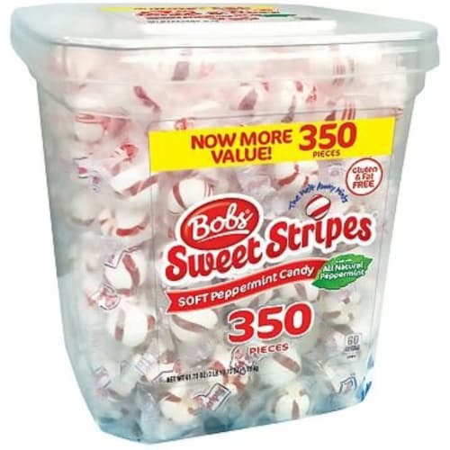 Bob's® Sweet Stripes Soft Peppermint Candy, 360 ct / 61.73 oz - King ...