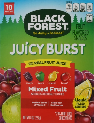 Black Forest® Juicy Burst Mixed Fruit Flavored Snacks Perspective: front