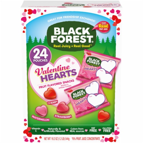 Black Forest® Valentine Hearts Fruit Flavored Snacks Perspective: front