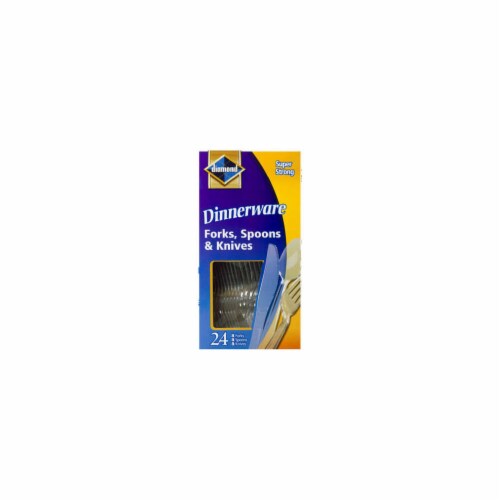 Diamond 98 Clear Plastic Cutlery, 24 Count Perspective: front