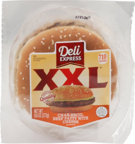 Deli Express Char-Broil Beef Patty with Cheese Perspective: front