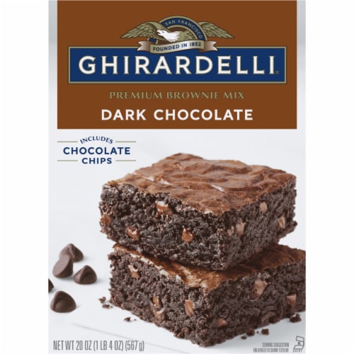 Ghirardelli® Dark Chocolate Premium Brownie Mix Perspective: front