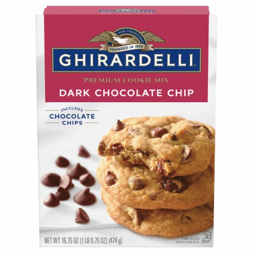 Ghirardelli® Dark Chocolate Chip Cookie Mix Perspective: front