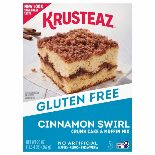 Krusteaz® Gluten Free Cinnamon Crumb Cake Mix Perspective: front