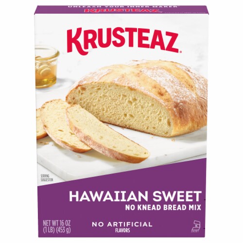 Krusteaz® No Knead Hawaiian Sweet Bread Mix Perspective: front