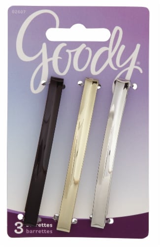 Goody Classics 3 Inch Metal Domed Barrettes Perspective: front
