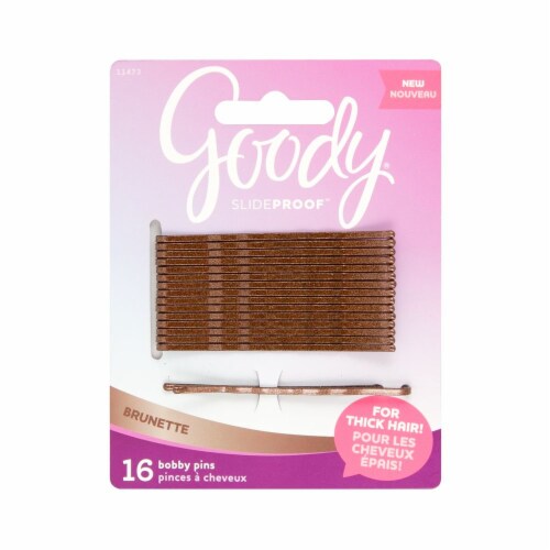 Goody Slide Proof Brunette Bobby Pins Perspective: front
