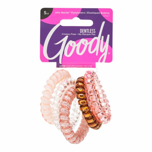 Goody® Jelly Bands Trend Blush Pink Spiral Elastics Perspective: front