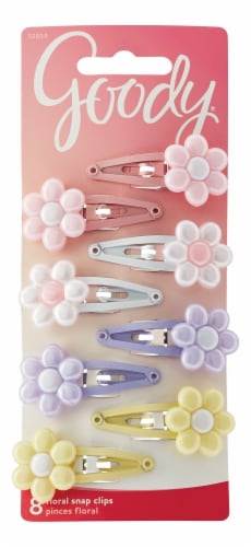 Goody® Girls Classics Floral Snap Clips Perspective: front