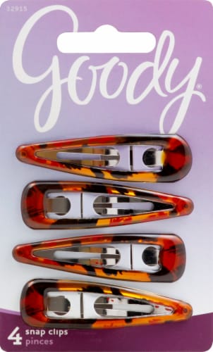 Goody® Shiny Tortoise Snap Hair Clips Perspective: front