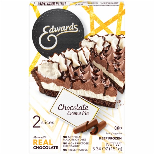 Edwards® Single Desserts Chocolate Creme Pie Slices Perspective: front