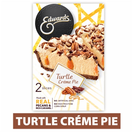Edwards Singles Desserts Turtle Pie Slices Perspective: front