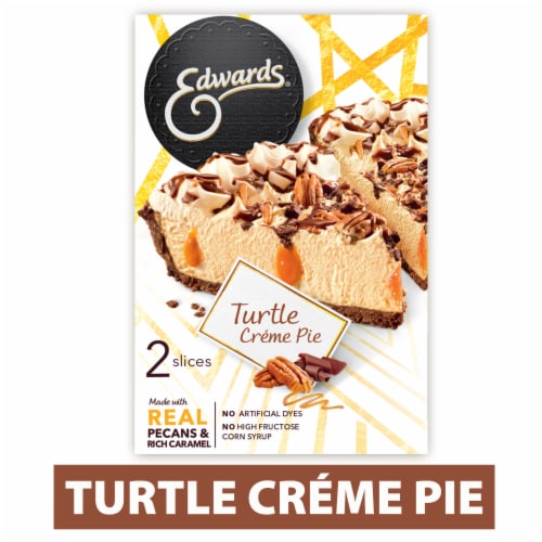 Edwards Singles Desserts Turtle Pie Slices Two Slices