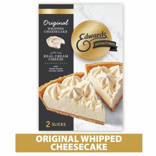 Edwards Desserts Original Whipped Cheesecake Two Pie Slices