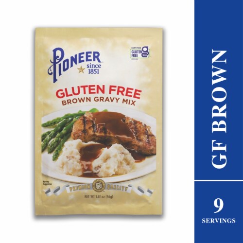 Pioneer Brand Gluten Free Brown Gravy Mix Perspective: front