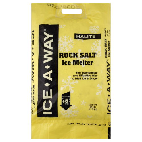 Ice A Way Rock Salt Ice Melter Perspective: front